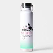 Wees een flamingo in een kudde duiven waterfles (Achterkant)