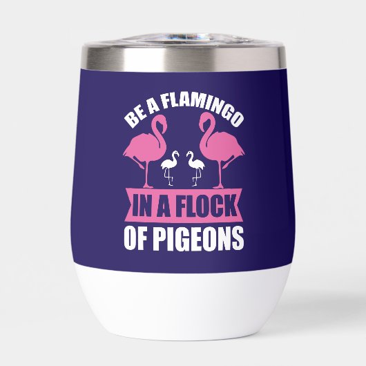Wees een flamingo in een zwerm duiven (Voorkant)