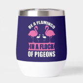 Wees een flamingo in een zwerm duiven (Achterkant)