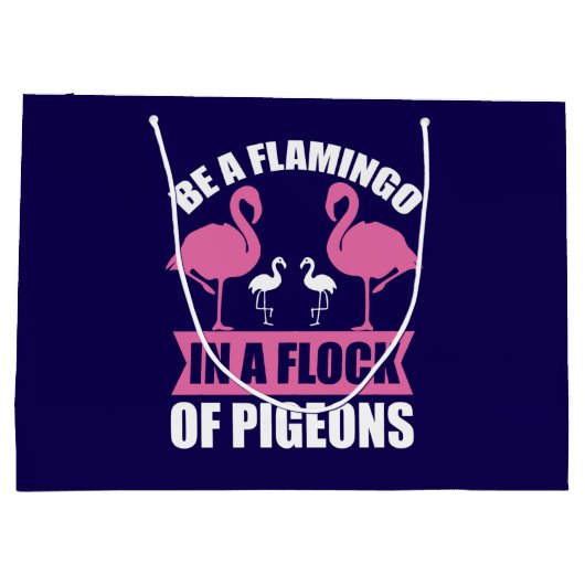 Wees een flamingo in een zwerm duiven-18716 groot cadeauzakje (Achterkant)