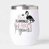Wees een flamingo in een zwerm duiven-27308 (Voorkant)