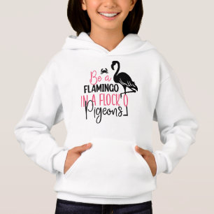 Wees een flamingo in een zwerm duiven-27308