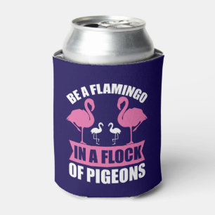 Wees een flamingo in een zwerm duiven blikjeskoeler