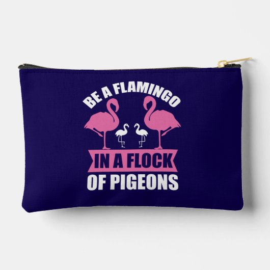 Wees een flamingo in een zwerm duiven etui (Achterkant)