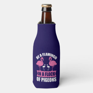 Wees een flamingo in een zwerm duiven flesjeskoeler