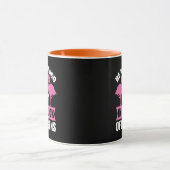 Wees een flamingo in een zwerm duiven mok (Midden)
