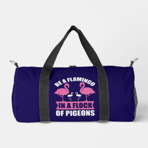 Wees een flamingo in een zwerm duiven plunjezak