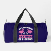 Wees een flamingo in een zwerm duiven plunjezak (Achterkant)