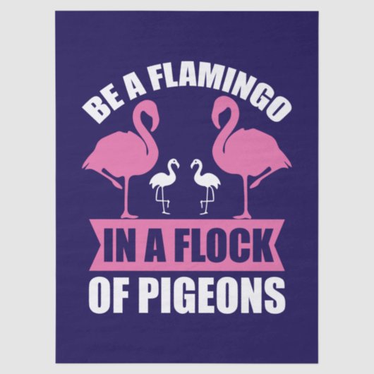 Wees een flamingo in een zwerm duiven tissuepapier (Voorkant)