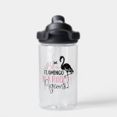 Wees een flamingo in een zwerm duiven waterfles (Achterkant)
