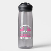 Wees een flamingo in een zwerm duiven waterfles (Voorkant)