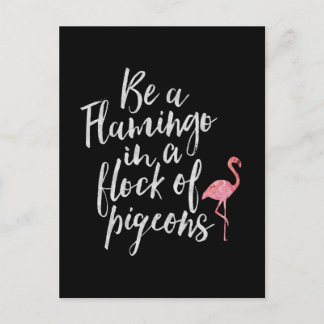 Wees een flamingo - Inspirerend Kaart
