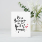 Wees een flamingo - Inspirerend Kaart (Staand voorkant)
