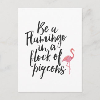 Wees een flamingo - Inspirerend Kaart