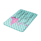 Wees een Flamingo Polka Dot Bath Mat (Gekanteld)