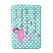Wees een Flamingo Polka Dot Bath Mat (Voorkant Verticaal)