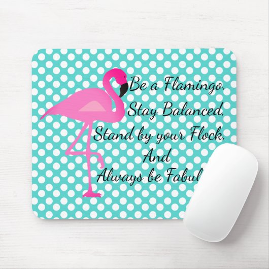 Wees een Flamingo Polka Dot Mousepad Muismat (Met muis)