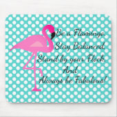Wees een Flamingo Polka Dot Mousepad Muismat (Voorkant)