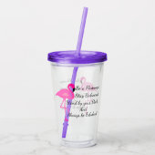 Wees een Flamingo Tumbler Acryl Drinkbeker (Achterkant)