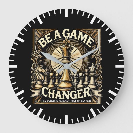 Wees een Game Changer - Motivatie voor schaaksucce Grote Klok (Voorkant)
