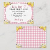 Wees een Geachte, wrap in Clear Enclosure Kaart (Voorkant / Achterkant)