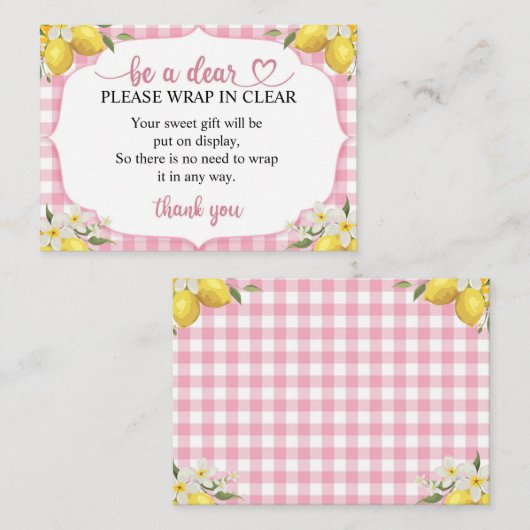 Wees een Geachte, wrap in Clear Enclosure Kaart (Voorkant / Achterkant)