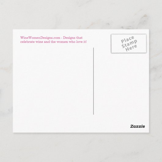 Wees een godin, heb een Mammogram Wine Goddess BCA Briefkaart (Achterkant)