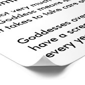 Wees een godin, heb een Mammogram Wine Goddess BCA Poster (Hoek)