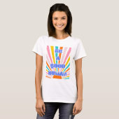 Wees een goed mens - Regenboogzon T-shirt (Voorkant volledig)