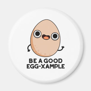 Wees een goed voorbeeld van grappige eierspin magneet