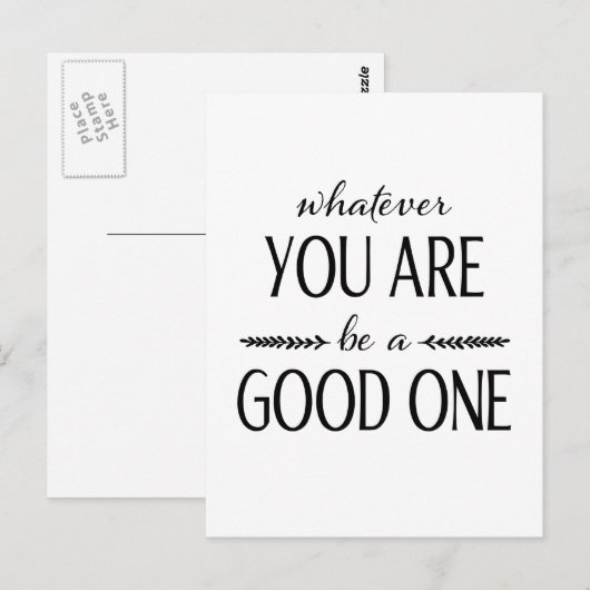Wees een goede - Inspirerend Kaart (Voorkant / Achterkant)