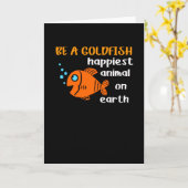 Wees een Goudvis grappige Voetbal-citaat gelukkig Kaart (Gele Bloem)