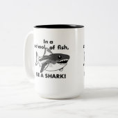 Wees een haai Mok (Voorkant links)