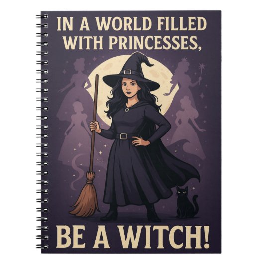 Wees een heks spiraal foto Notitieboek (Voorkant)