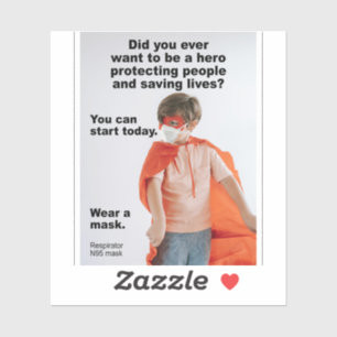 Wees een held en red levens vinyl sticker