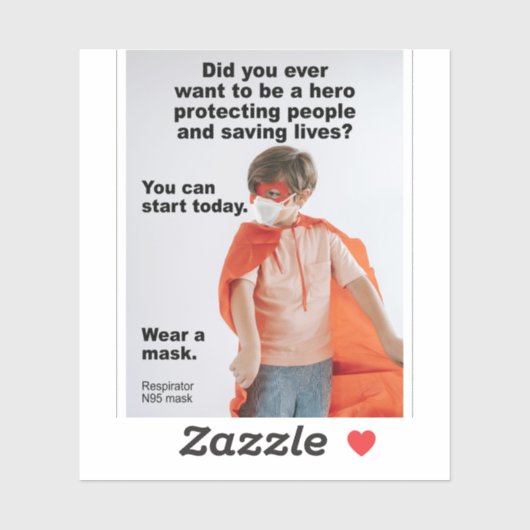 Wees een held en red levens vinyl sticker (Vel)