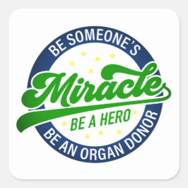 Wees een held orgaandonatie mirakel sticker