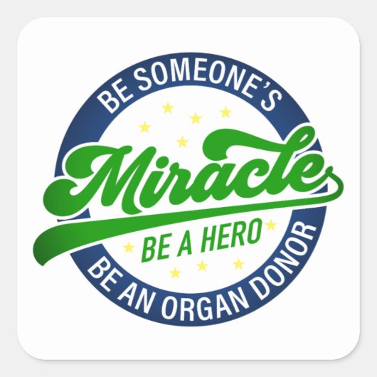Wees een held orgaandonatie mirakel sticker (Voorkant)