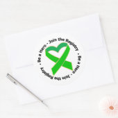 Wees een held Sluit je aan bij het register - Bone Ronde Sticker (Envelop)