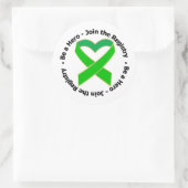 Wees een held Sluit je aan bij het register - Bone Ronde Sticker (Tas)