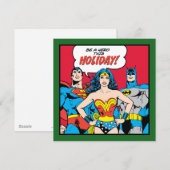 Wees een held uit deze feestdag van de Justice Lea Feestdagenkaart (Voorkant / Achterkant)