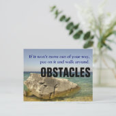 Wees een hond: Laat geen obstakels je weg blokkere Briefkaart (Staand voorkant)