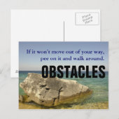 Wees een hond: Laat geen obstakels je weg blokkere Briefkaart (Voorkant / Achterkant)