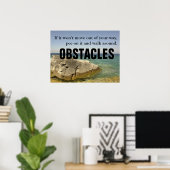 Wees een hond: Laat geen obstakels je weg blokkere Poster (Thuiskantoor)