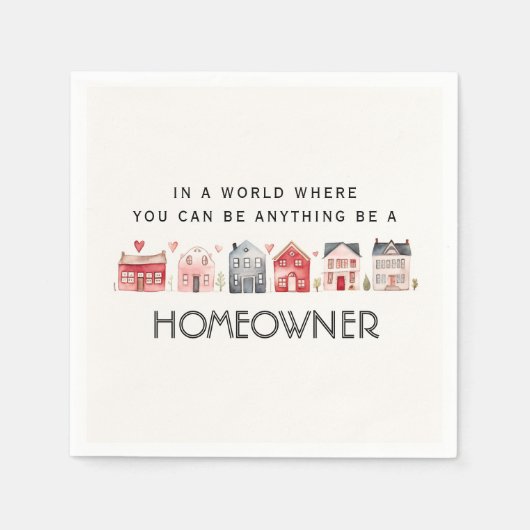 Wees een huiseigenaar Real Estate Open House Servet (Voorkant)