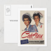 Wees een kadetverpleegster briefkaart (Voorkant / Achterkant)