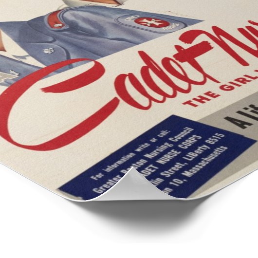 Wees een kadetverpleegster poster (Hoek)