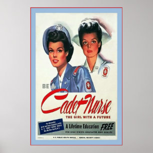 Wees een kadetverpleegster ~  verpleegster poster