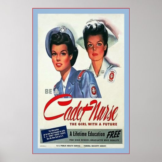 Wees een kadetverpleegster ~ verpleegster poster (Voorkant)