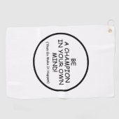 Wees een kampioen in je hoofd golfhanddoek (Horizontaal)